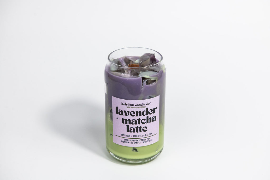 Iced Lavender Matcha Latte Coffee Candle