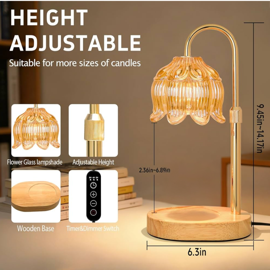 Candle Lamp Warmer with Timer | Adjustable & Dimmable (2 Styles)
